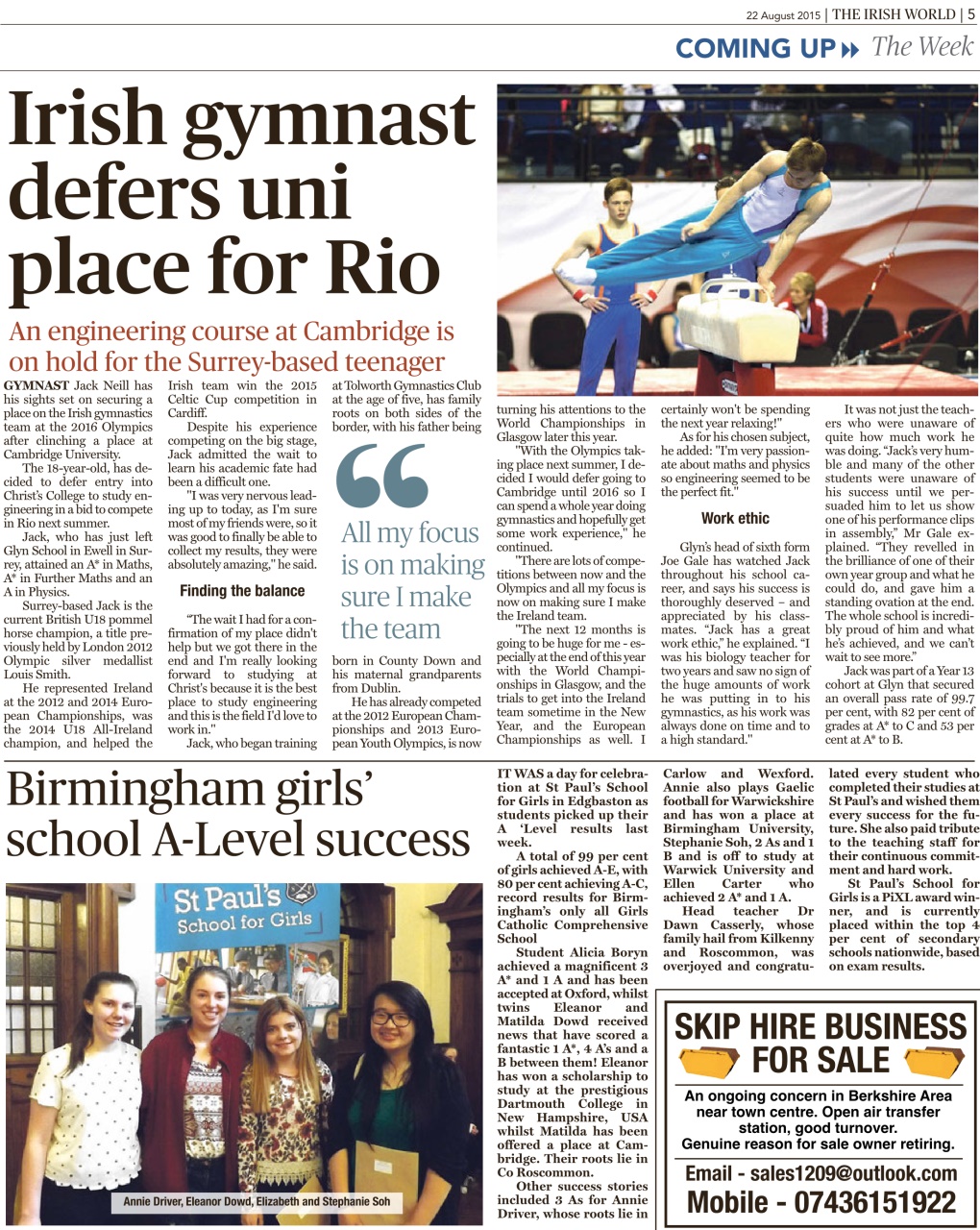 Irish World Preview Pages