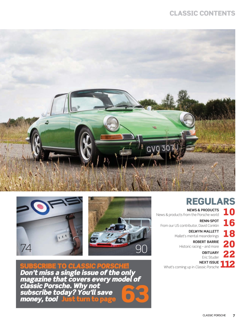 Classic Porsche Preview Pages