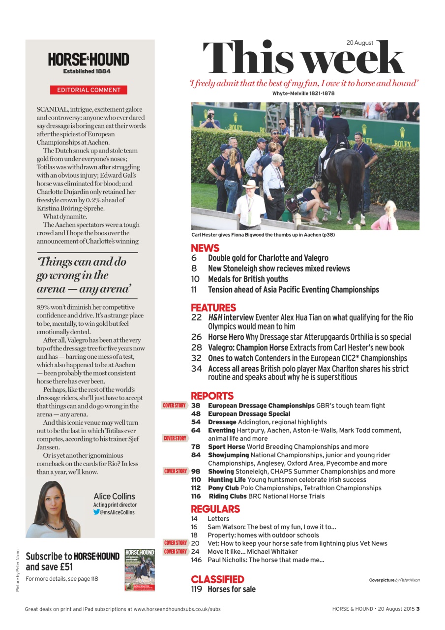 Horse & Hound Preview Pages