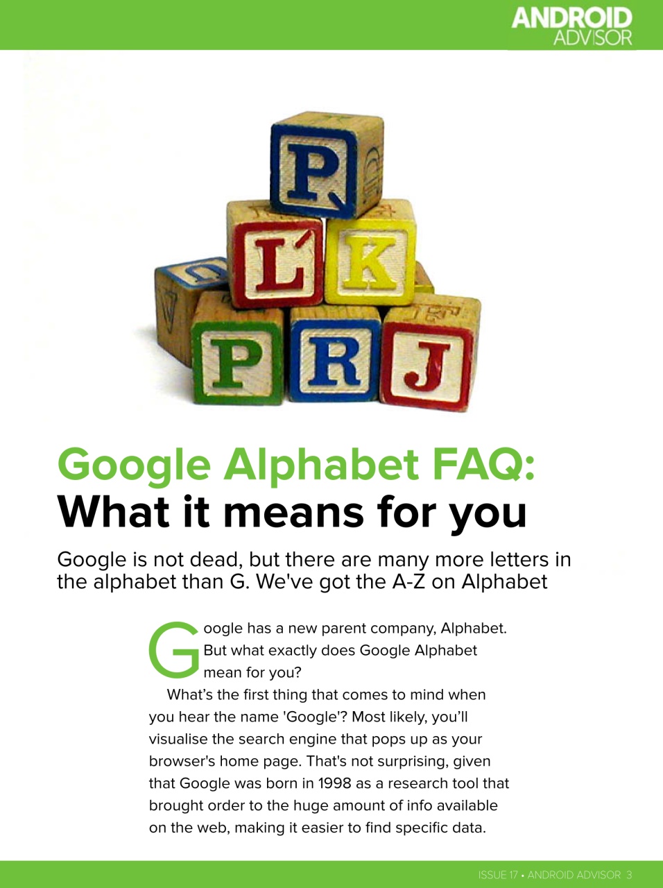 Android Advisor Preview Pages