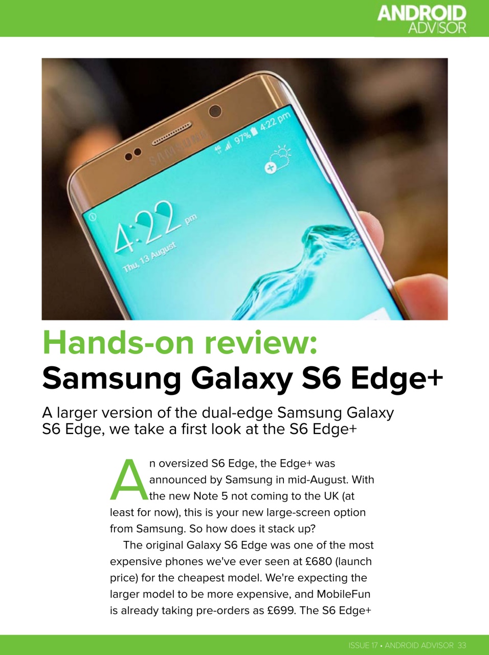 Android Advisor Preview Pages