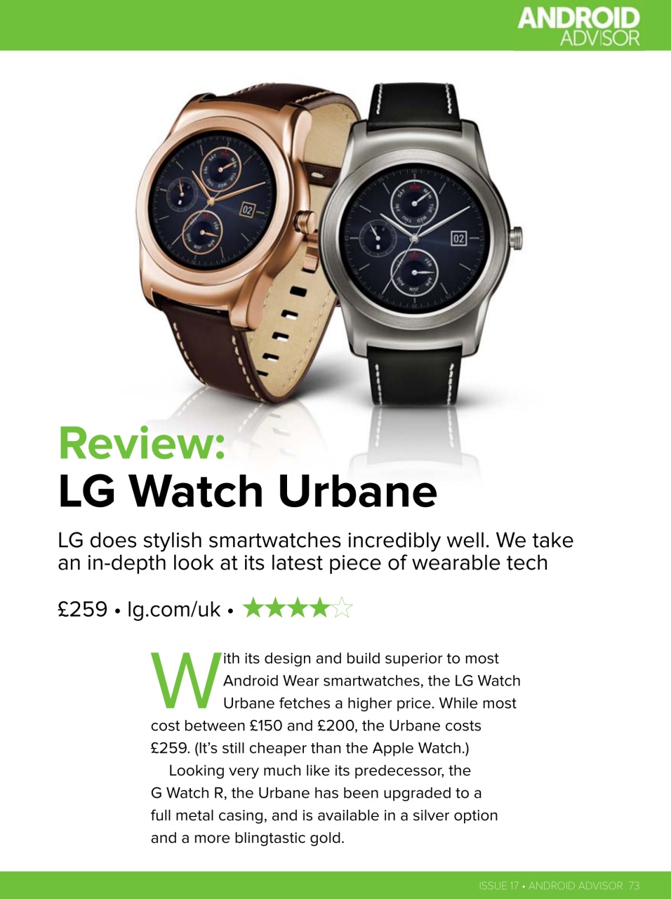 Android Advisor Preview Pages