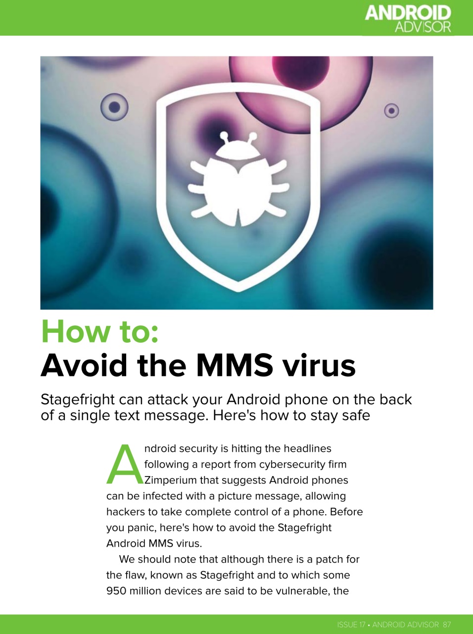 Android Advisor Preview Pages