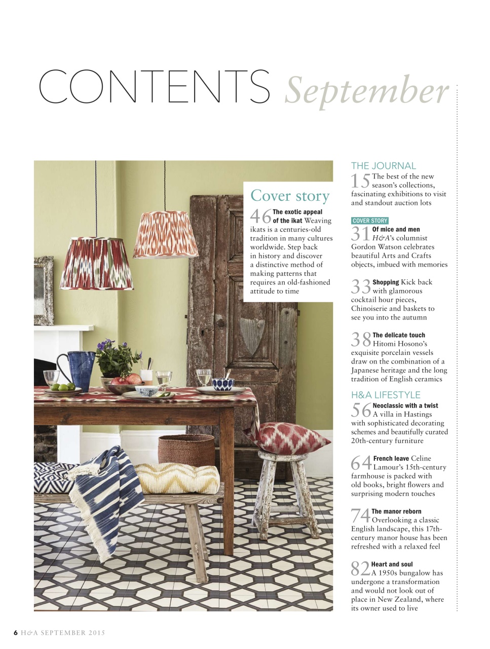Homes & Antiques Magazine Preview Pages