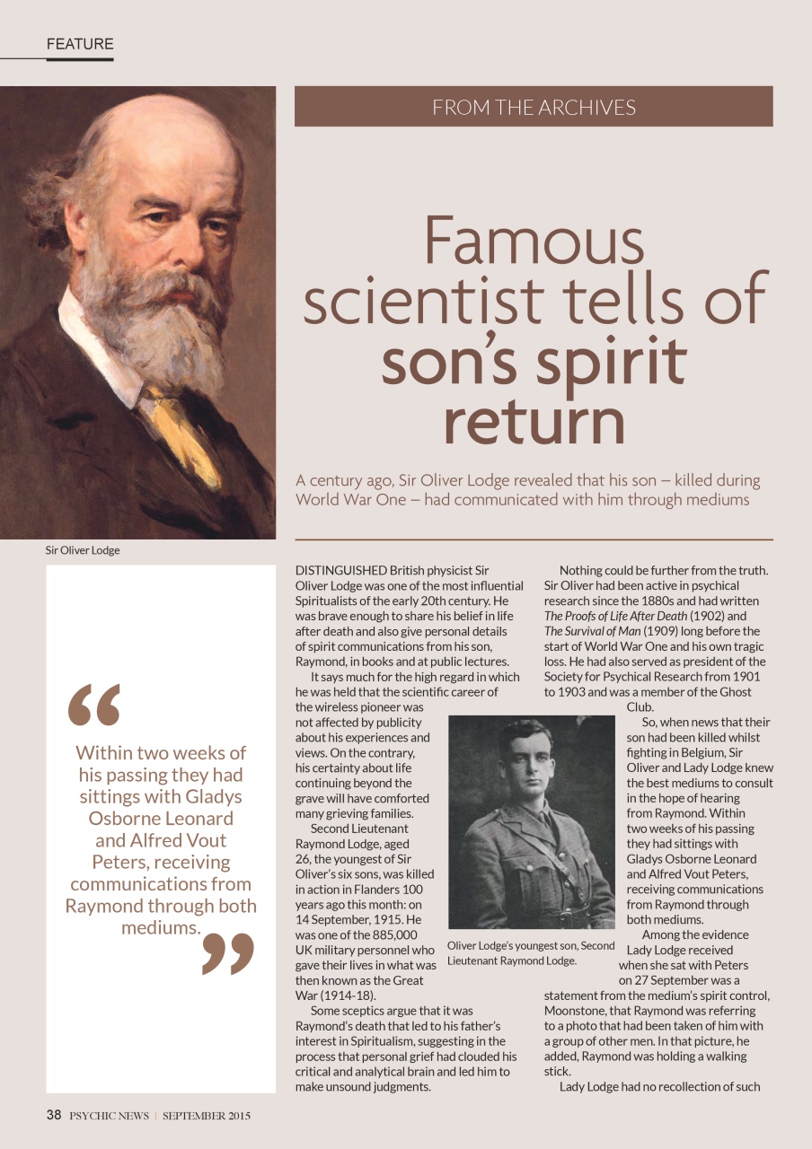 Psychic News Preview Pages