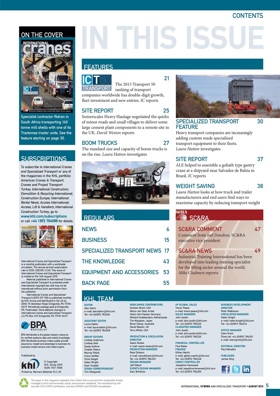 Int. Cranes and Specialized Transp Preview Pages