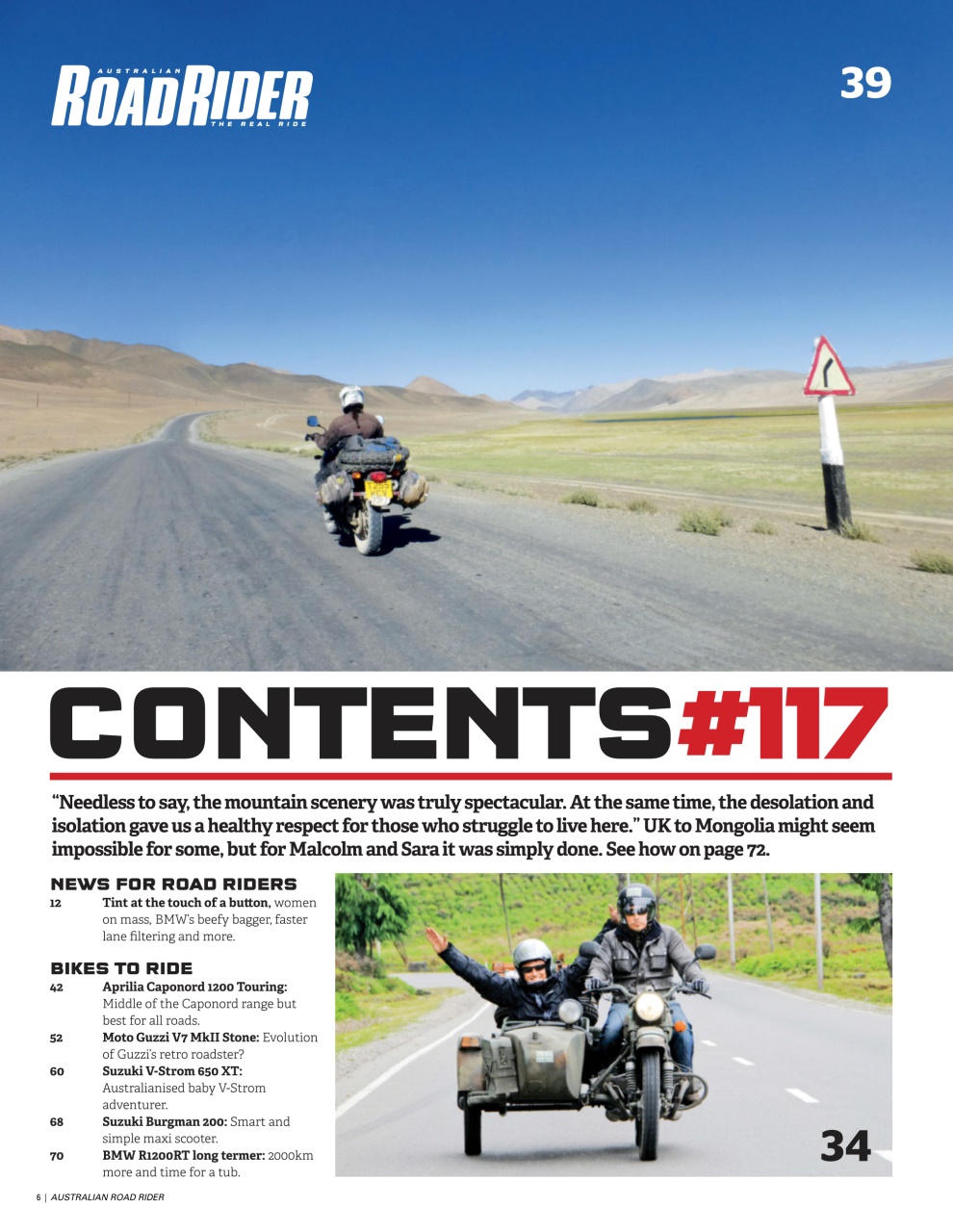 Australian Road Rider Preview Pages