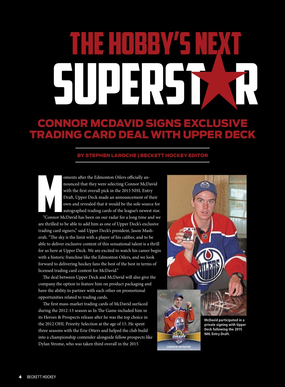 Beckett Hockey Magazine Preview Pages