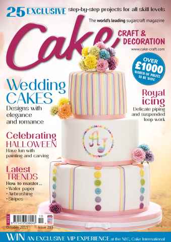 Cake Decoration & Sugarcraft Magazine issue October 2015