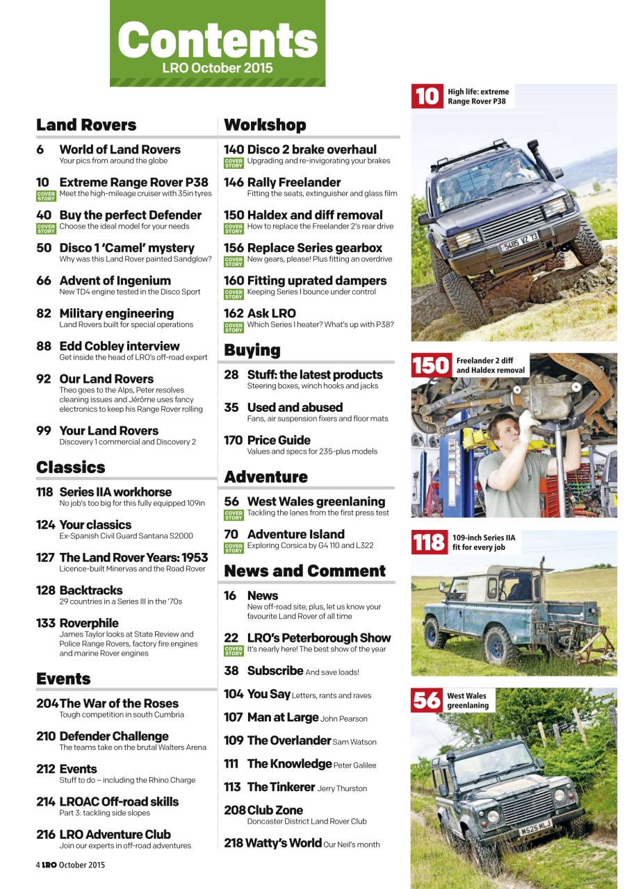Land Rover Owner Preview Pages
