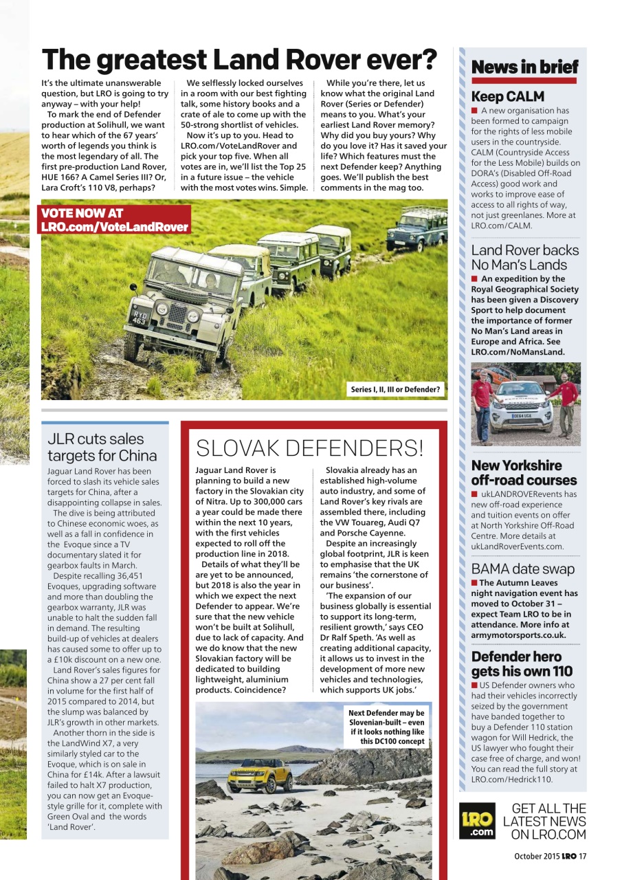Land Rover Owner Preview Pages