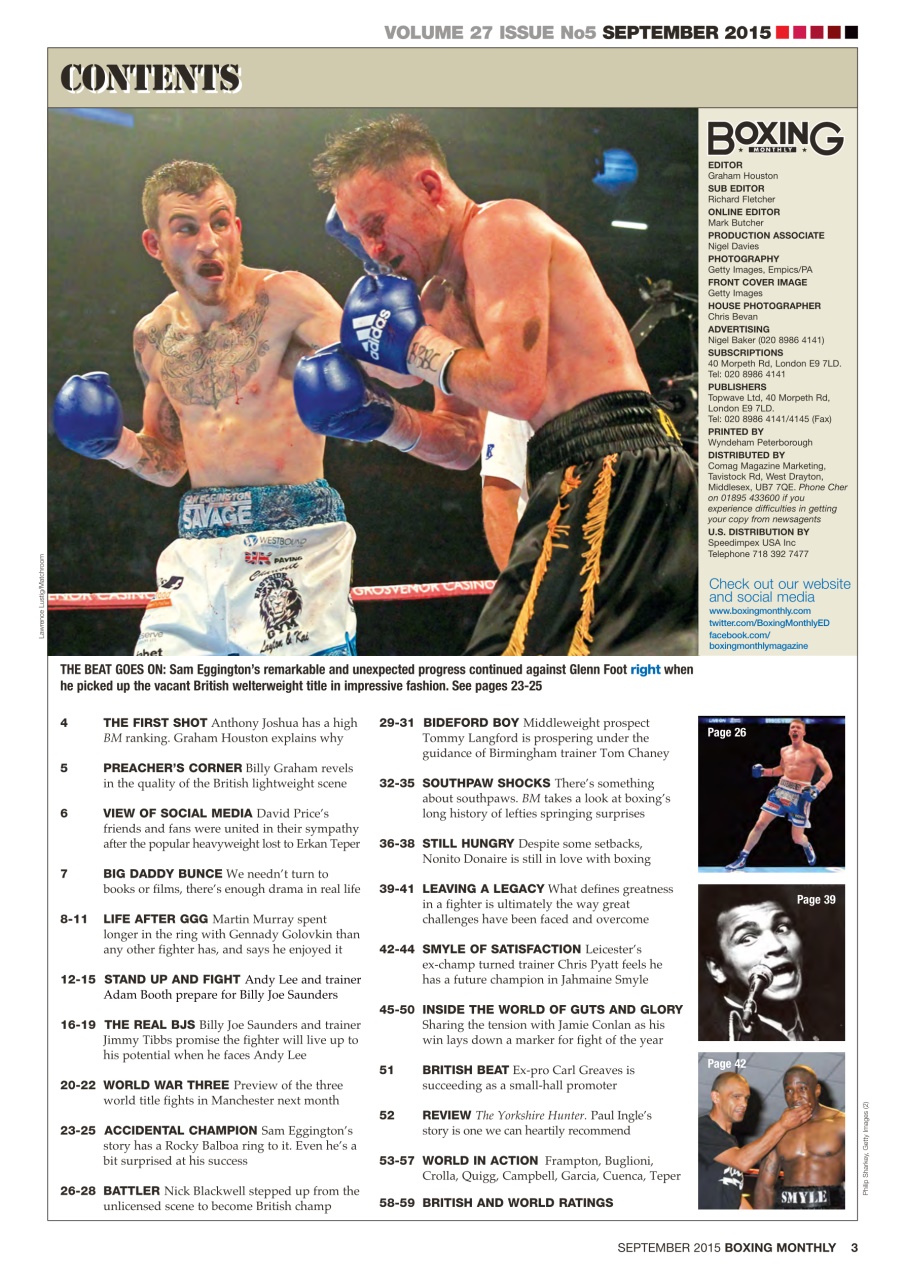 Boxing Monthly Preview Pages