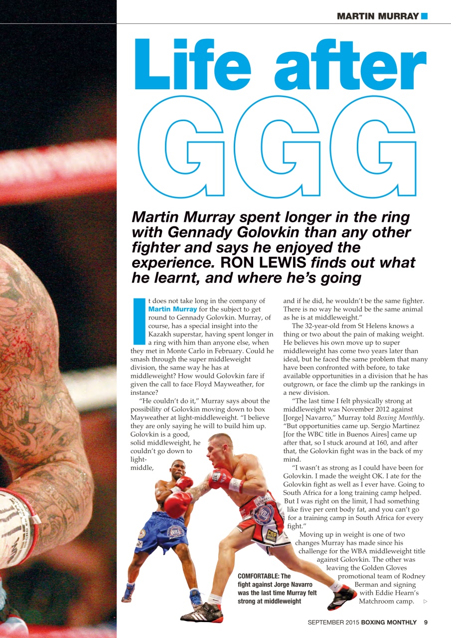 Boxing Monthly Preview Pages