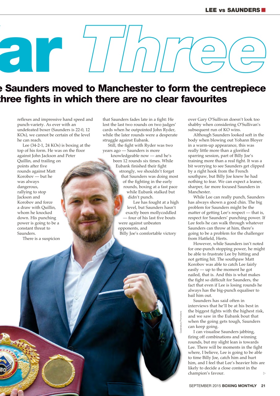 Boxing Monthly Preview Pages