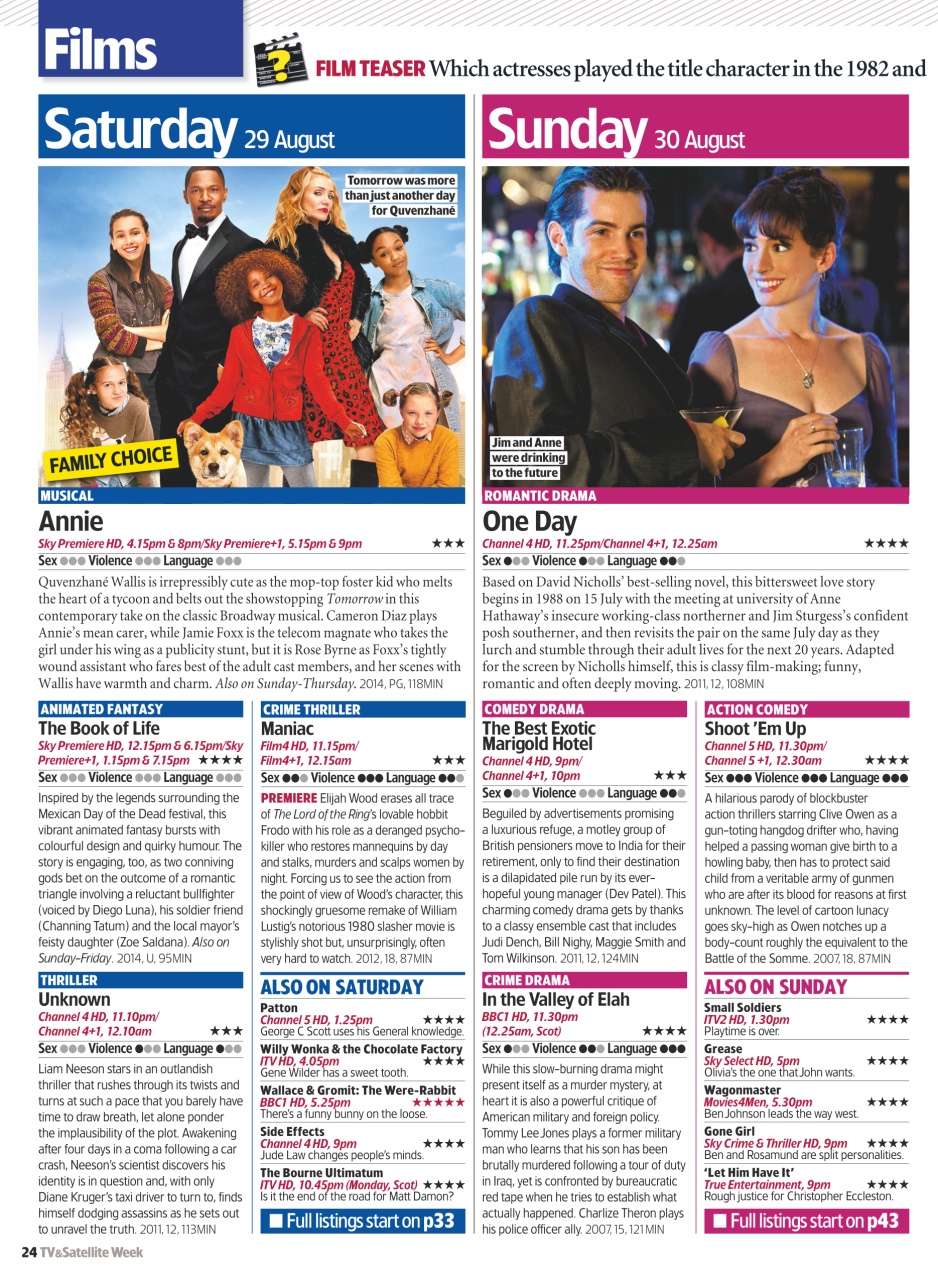 TV & Satellite Week Preview Pages