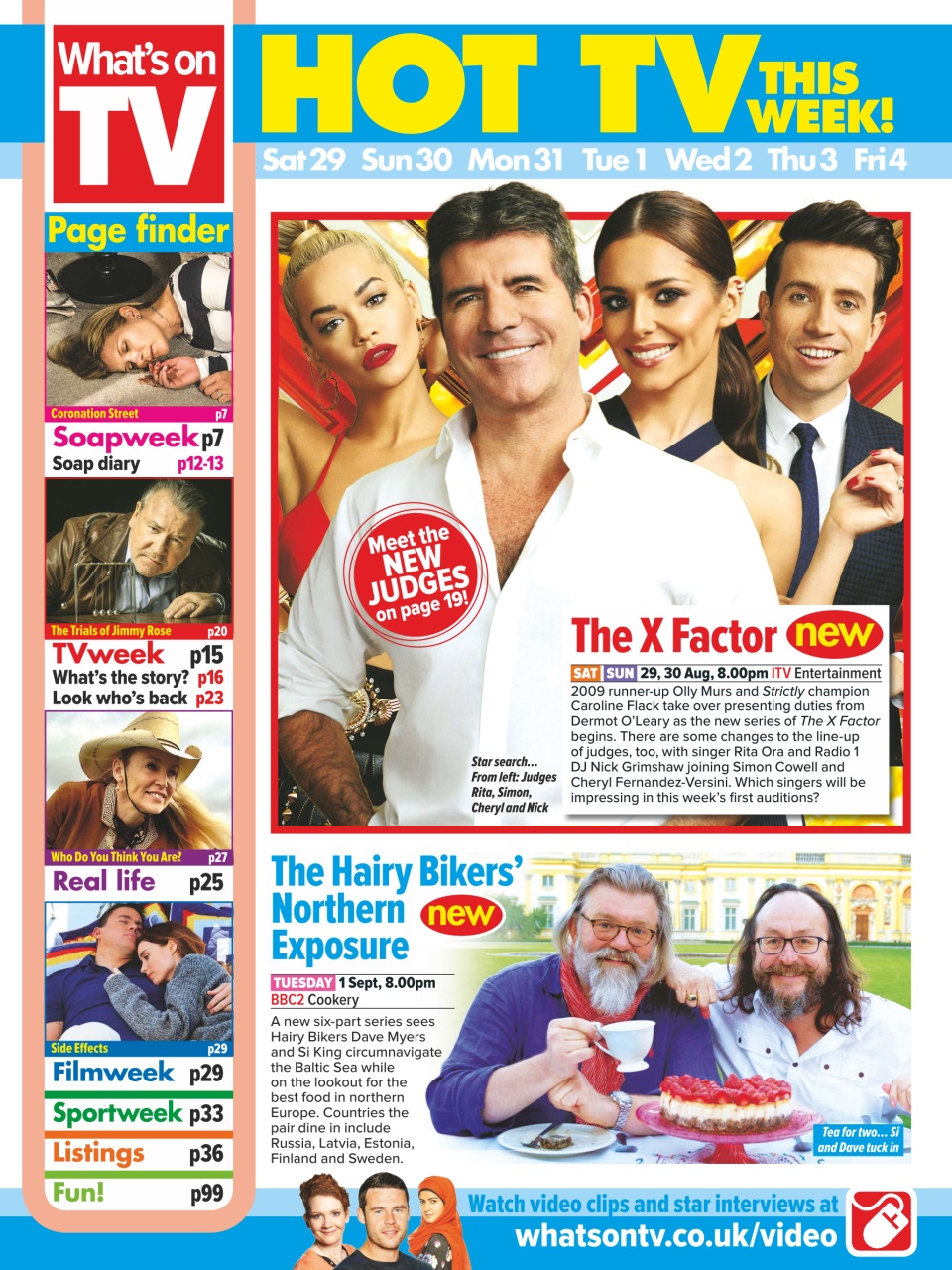 What's on TV Preview Pages