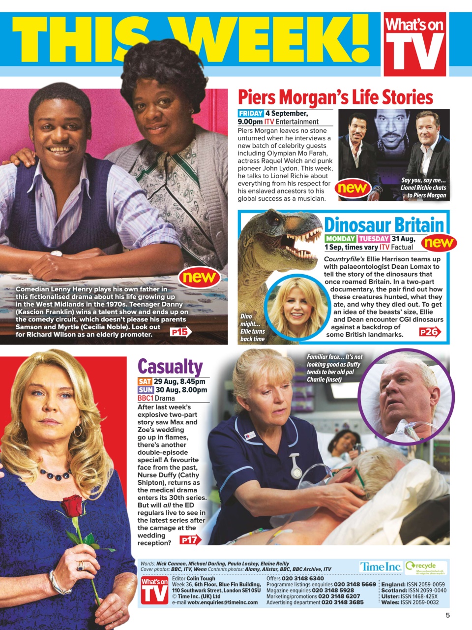 What's on TV Preview Pages