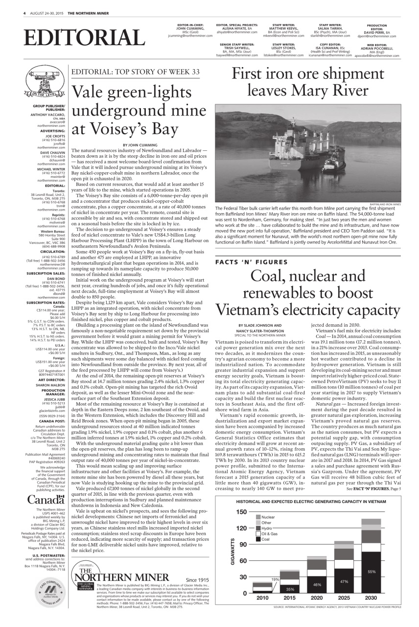 The Northern Miner Preview Pages