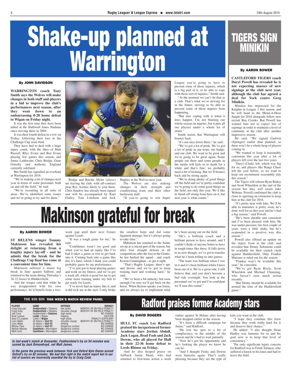 League Express Preview Pages