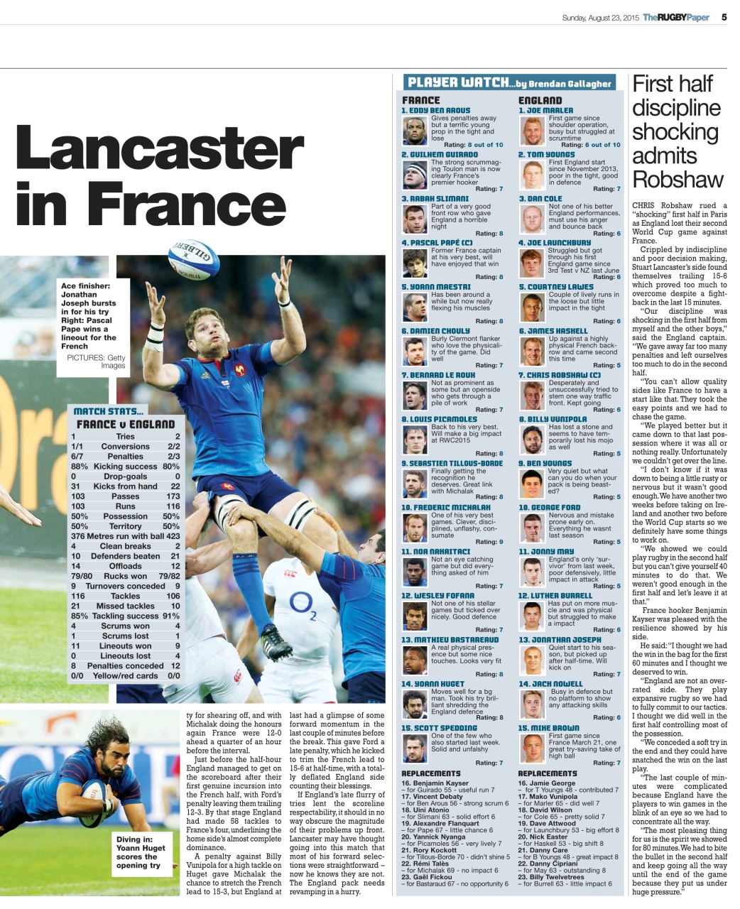 The Rugby Paper Preview Pages