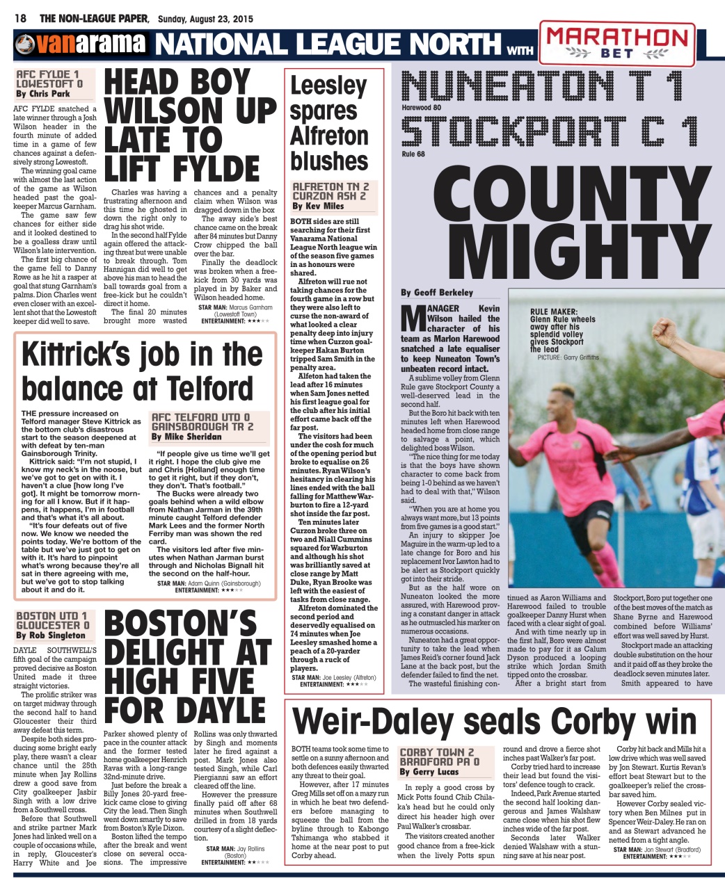 The Non-League Football Paper Preview Pages