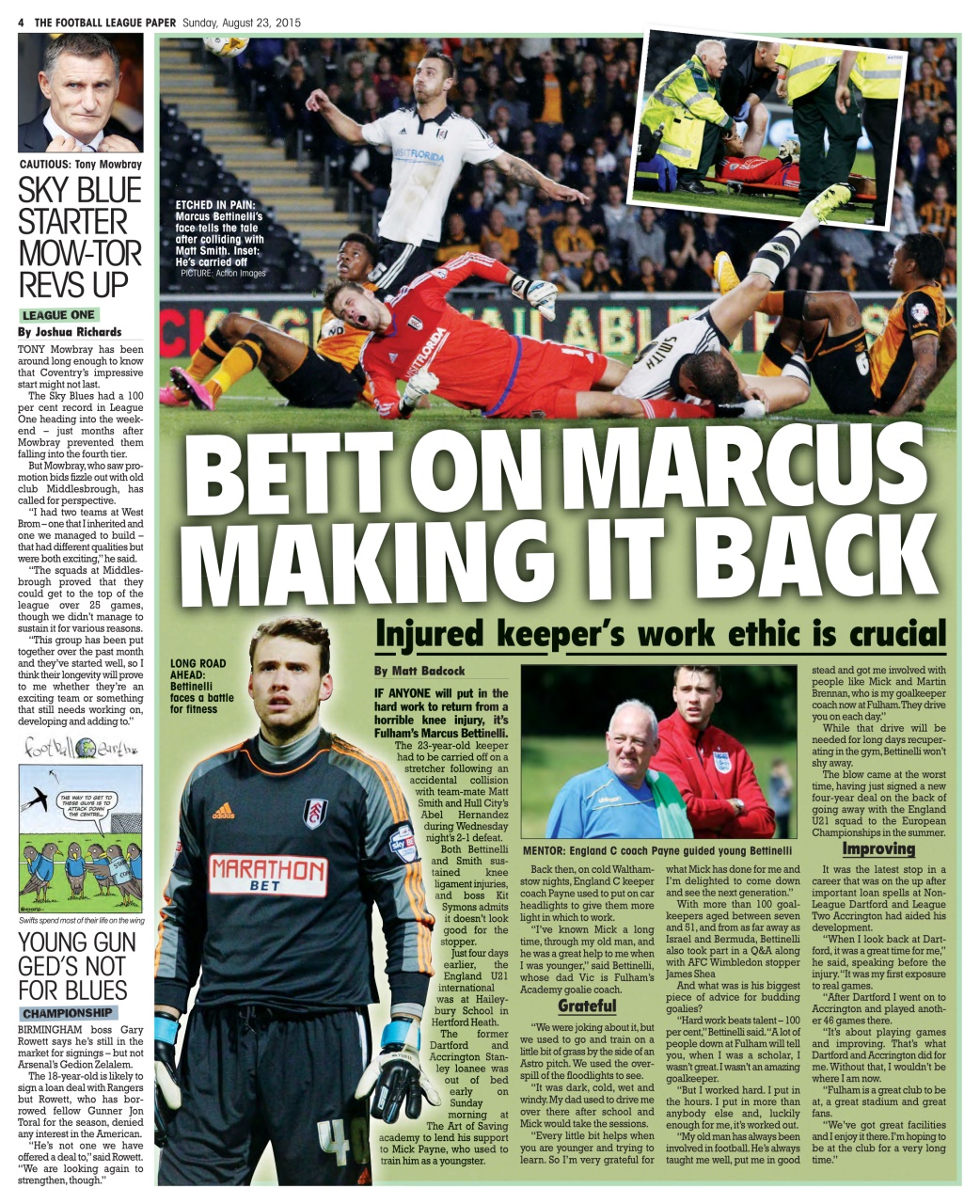 The Football League Paper Preview Pages