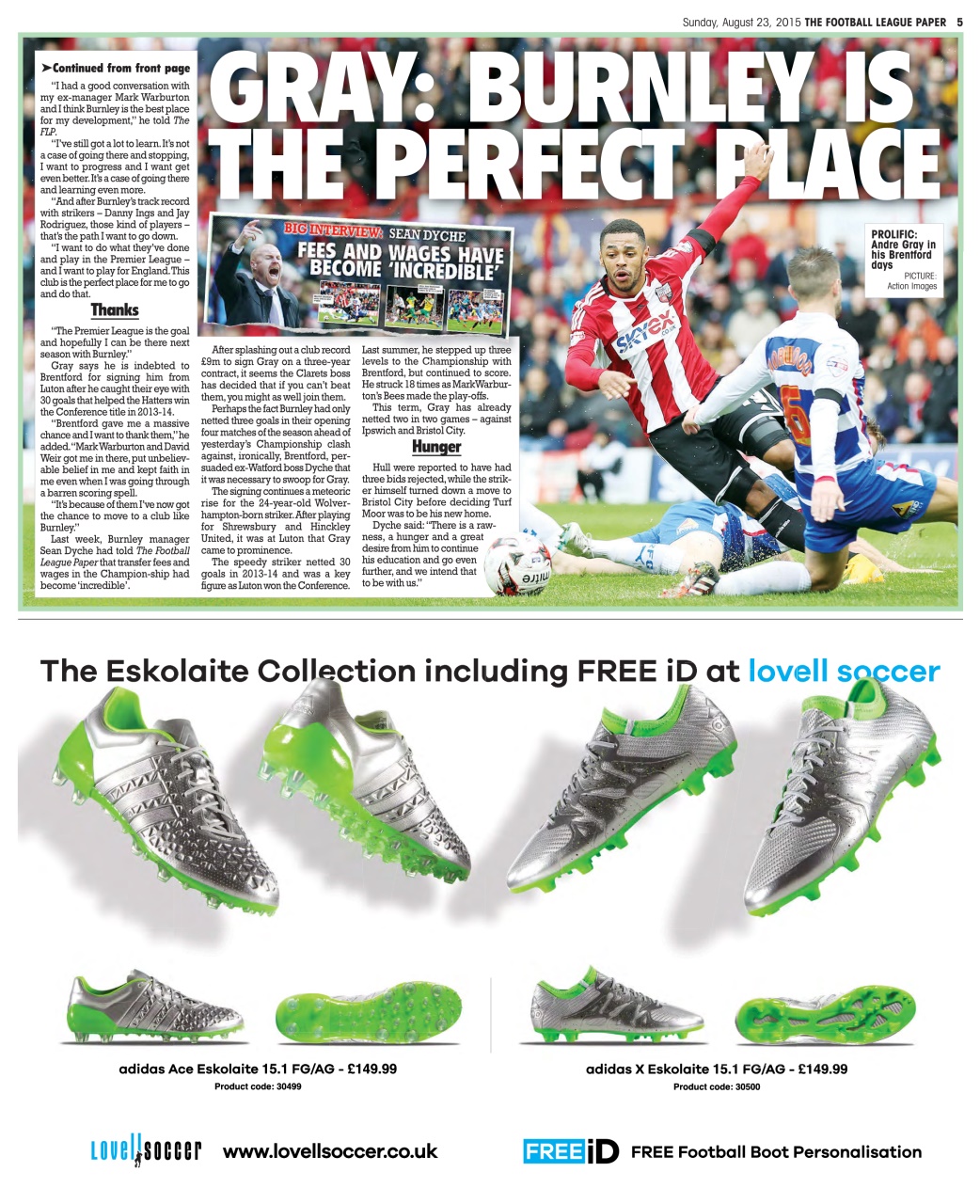 The Football League Paper Preview Pages
