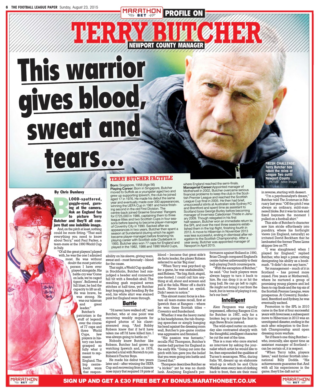 The Football League Paper Preview Pages