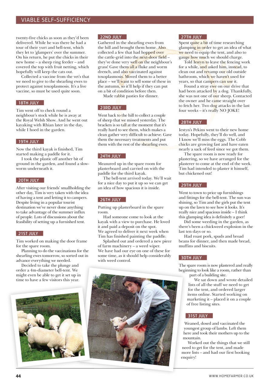 Home Farmer Magazine Preview Pages