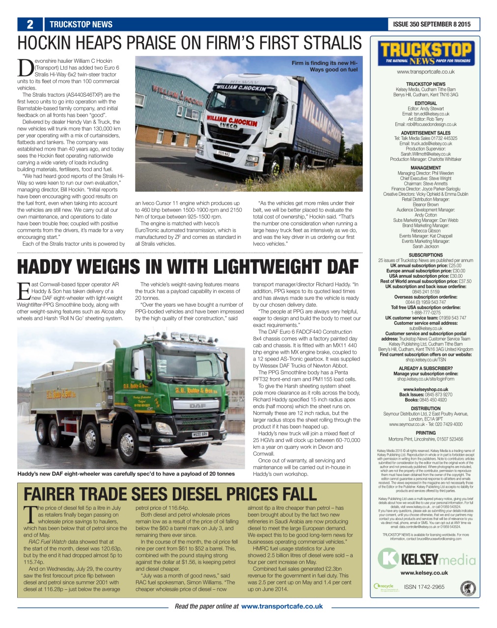 Truckstop News Preview Pages