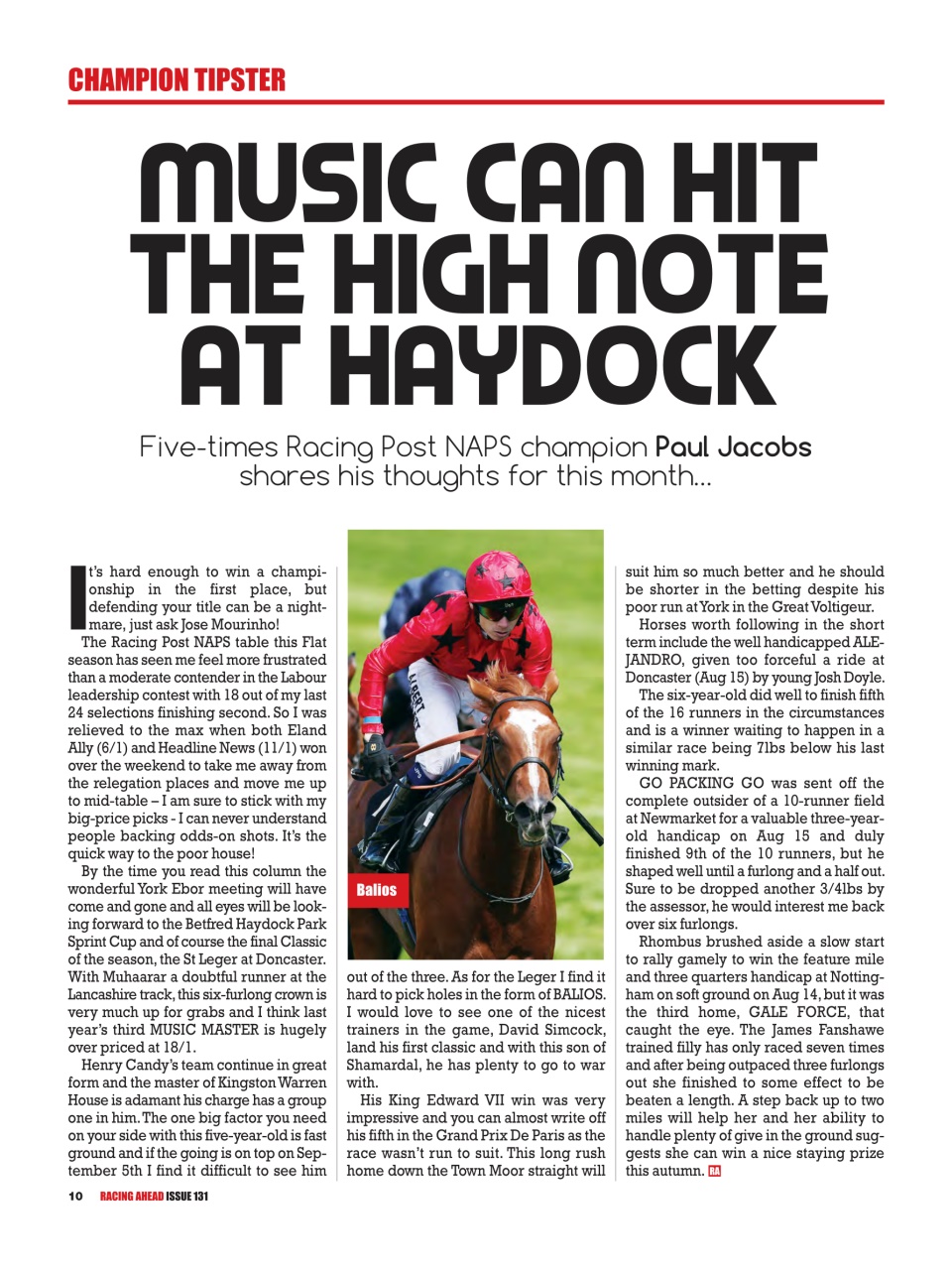 Racing Ahead Preview Pages