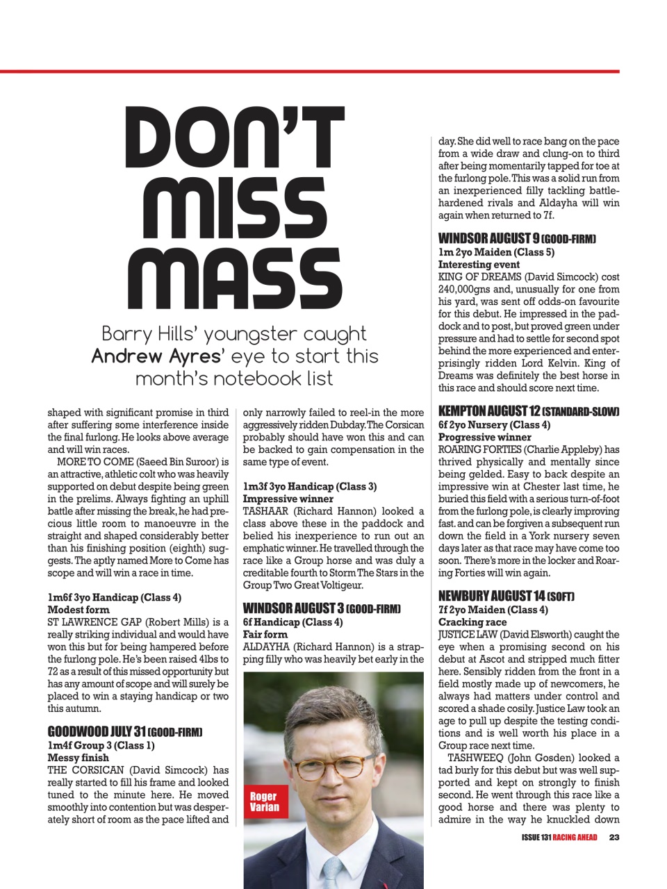 Racing Ahead Preview Pages