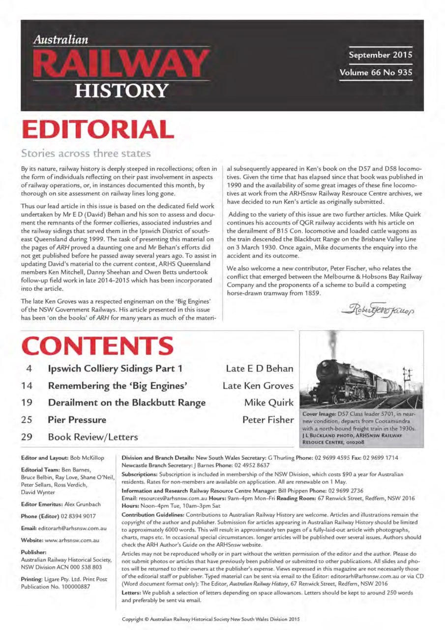 Australian Railway History Preview Pages