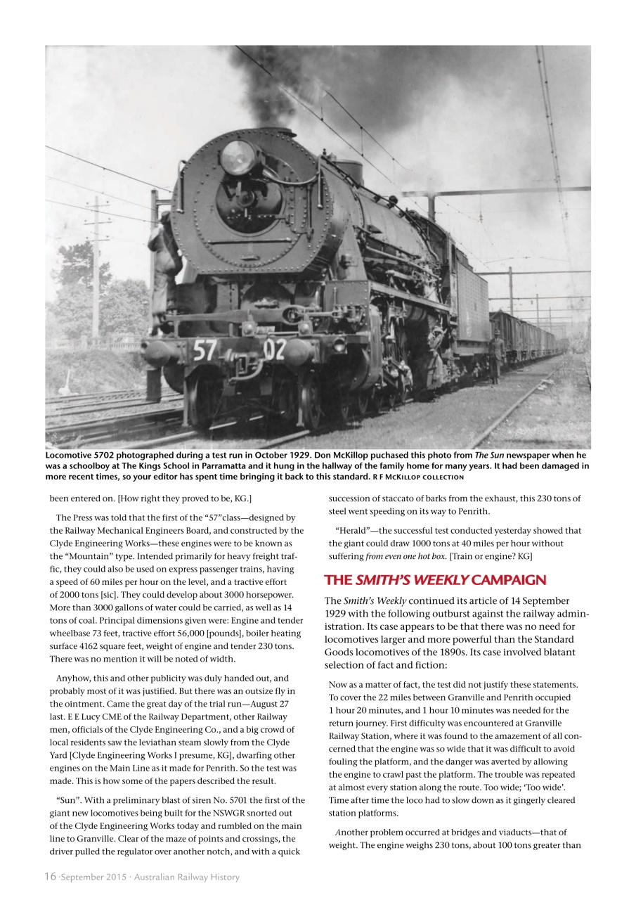 Australian Railway History Preview Pages