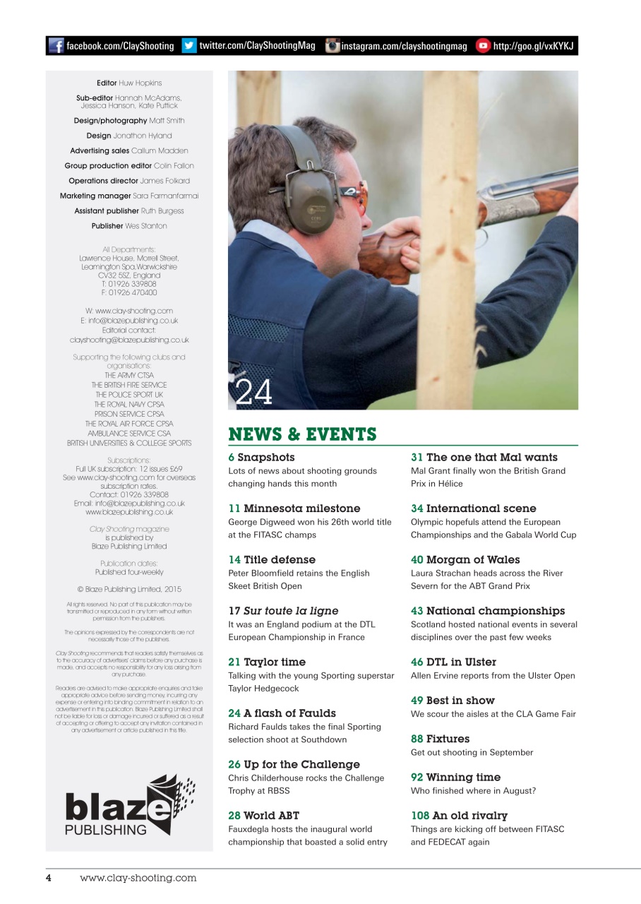 Clay Shooting Preview Pages