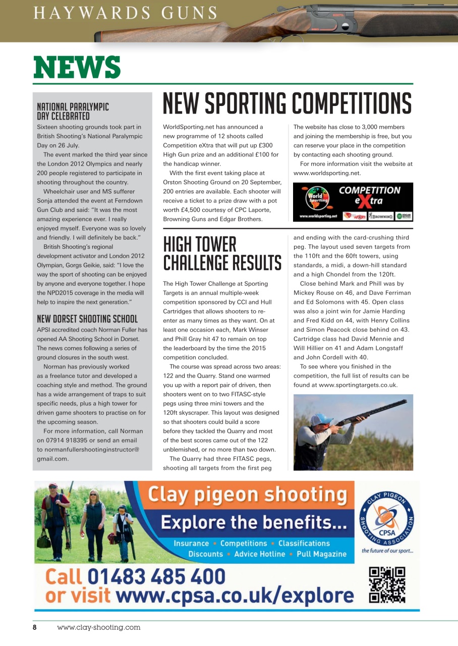 Clay Shooting Preview Pages