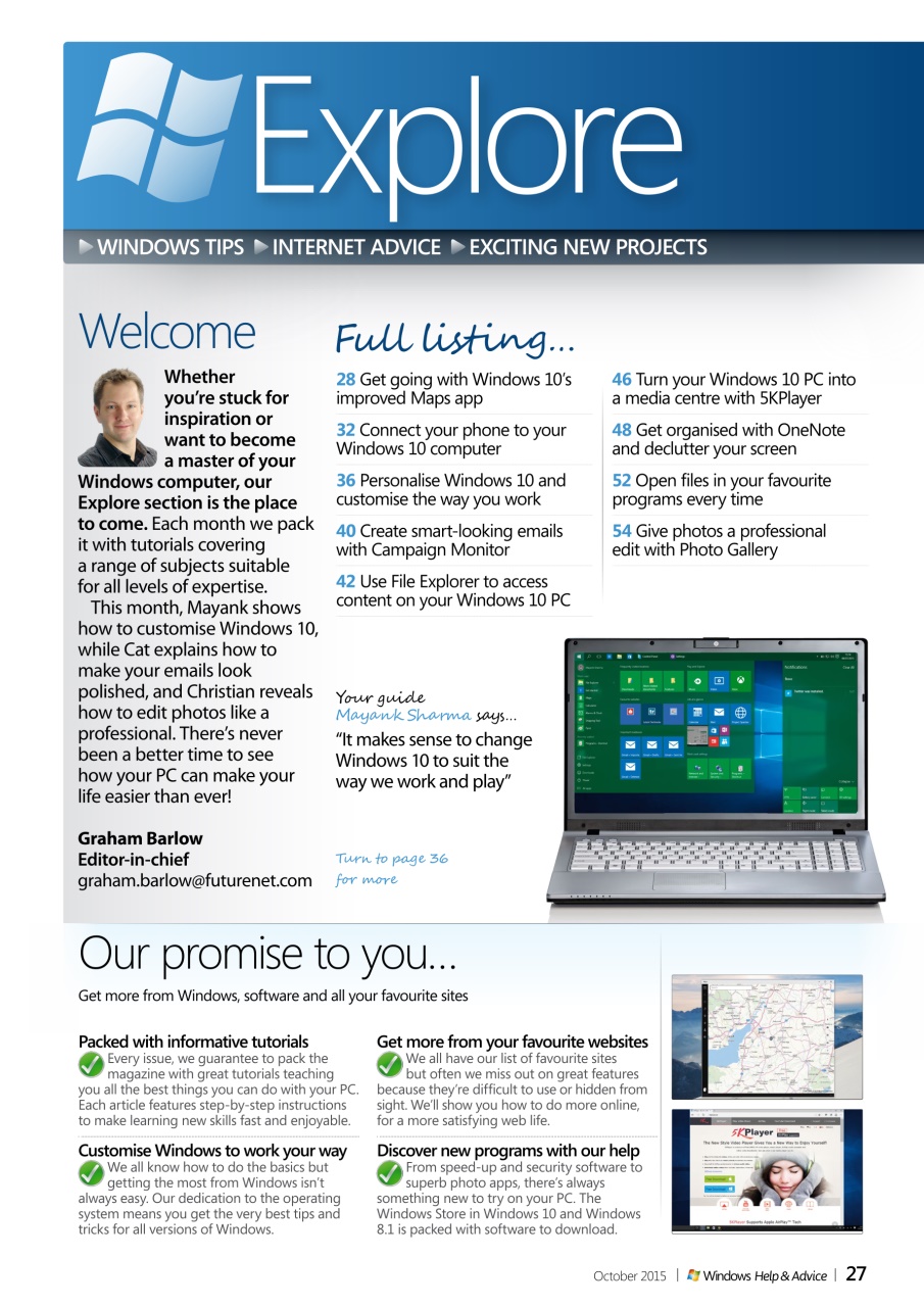 Windows Help & Advice Preview Pages
