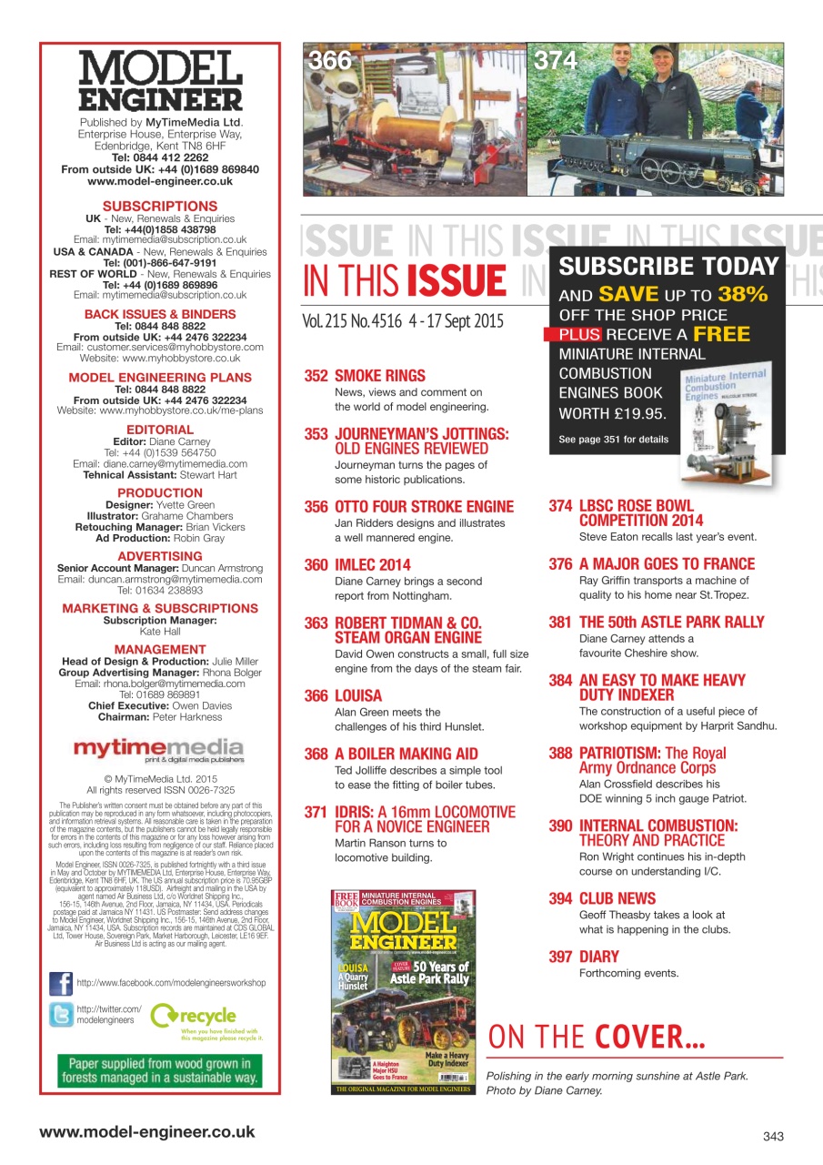 Model Engineer Preview Pages