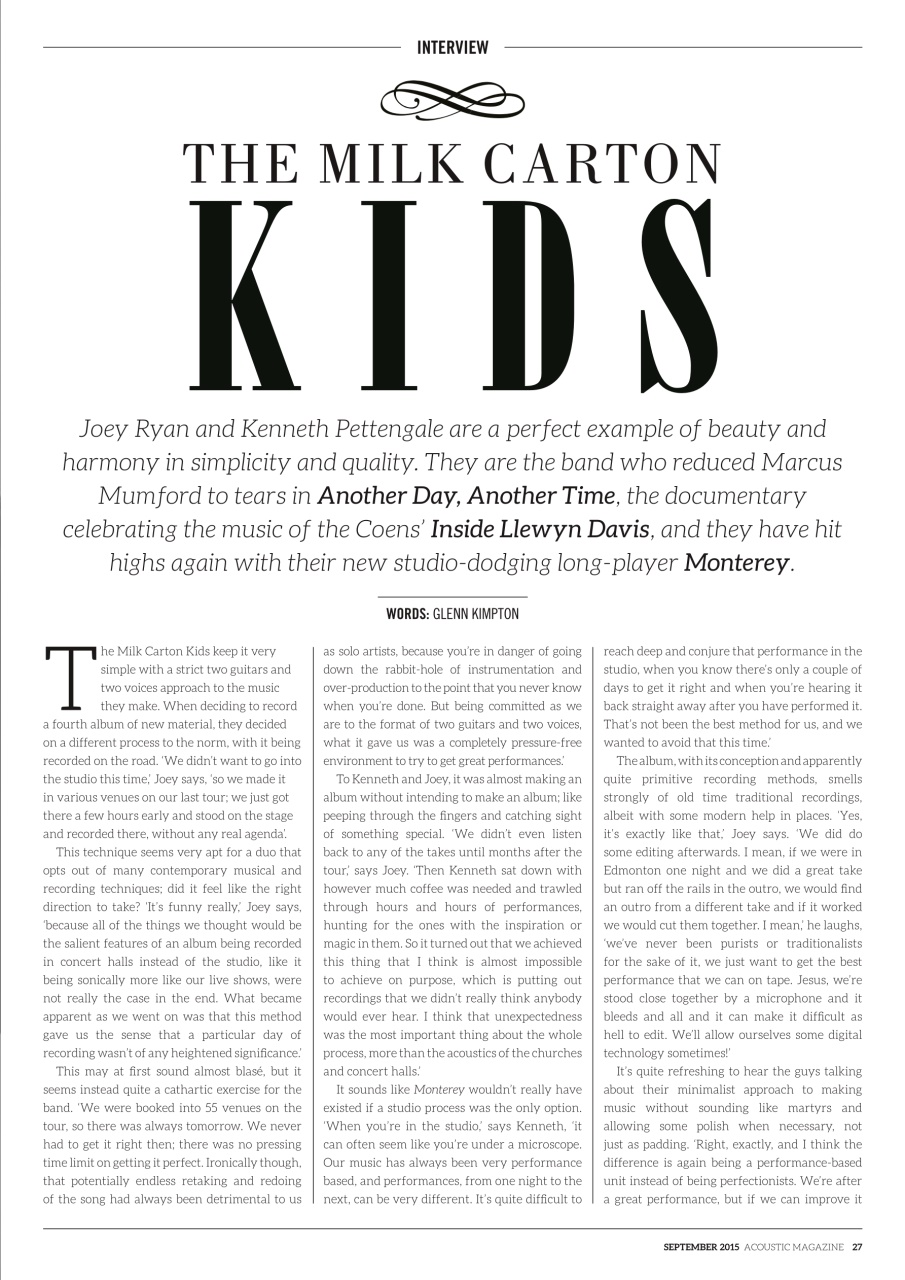 Acoustic Preview Pages