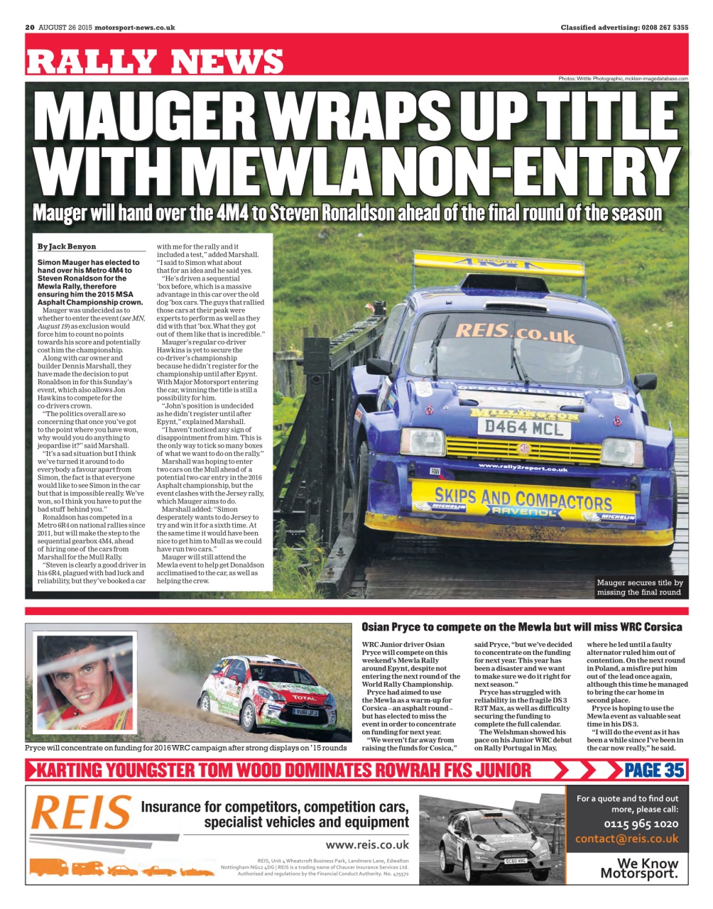 Motorsport News Preview Pages