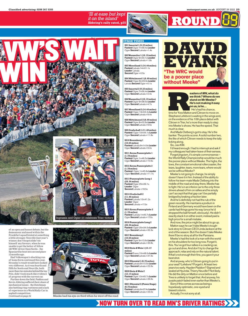 Motorsport News Preview Pages