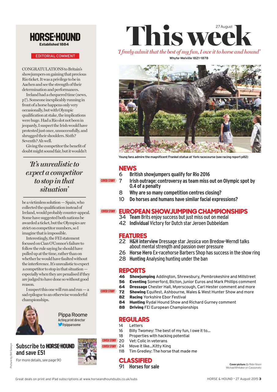 Horse & Hound Preview Pages