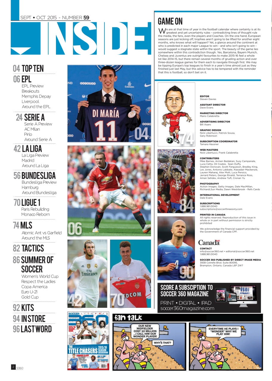 Soccer 360 Preview Pages