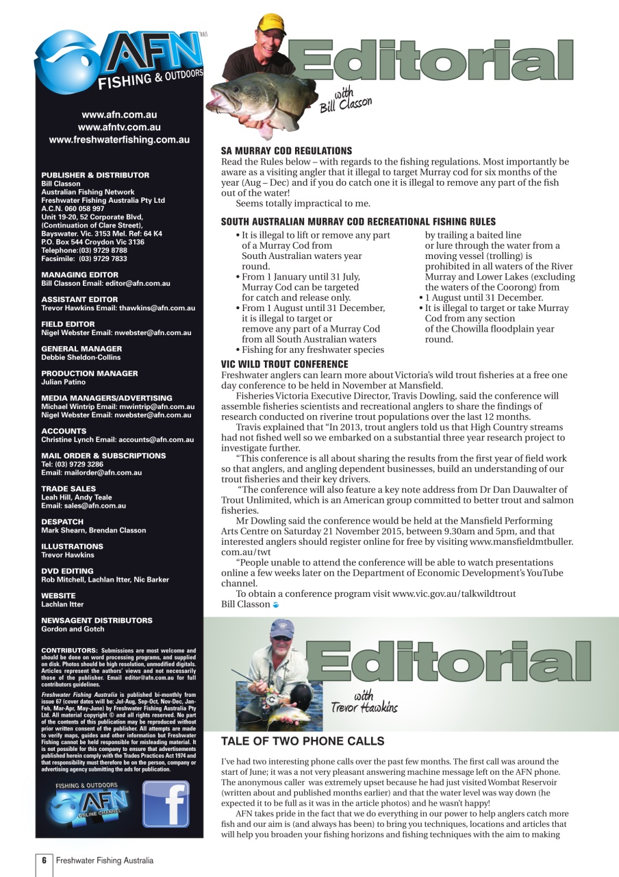 Freshwater Fishing Australia Preview Pages