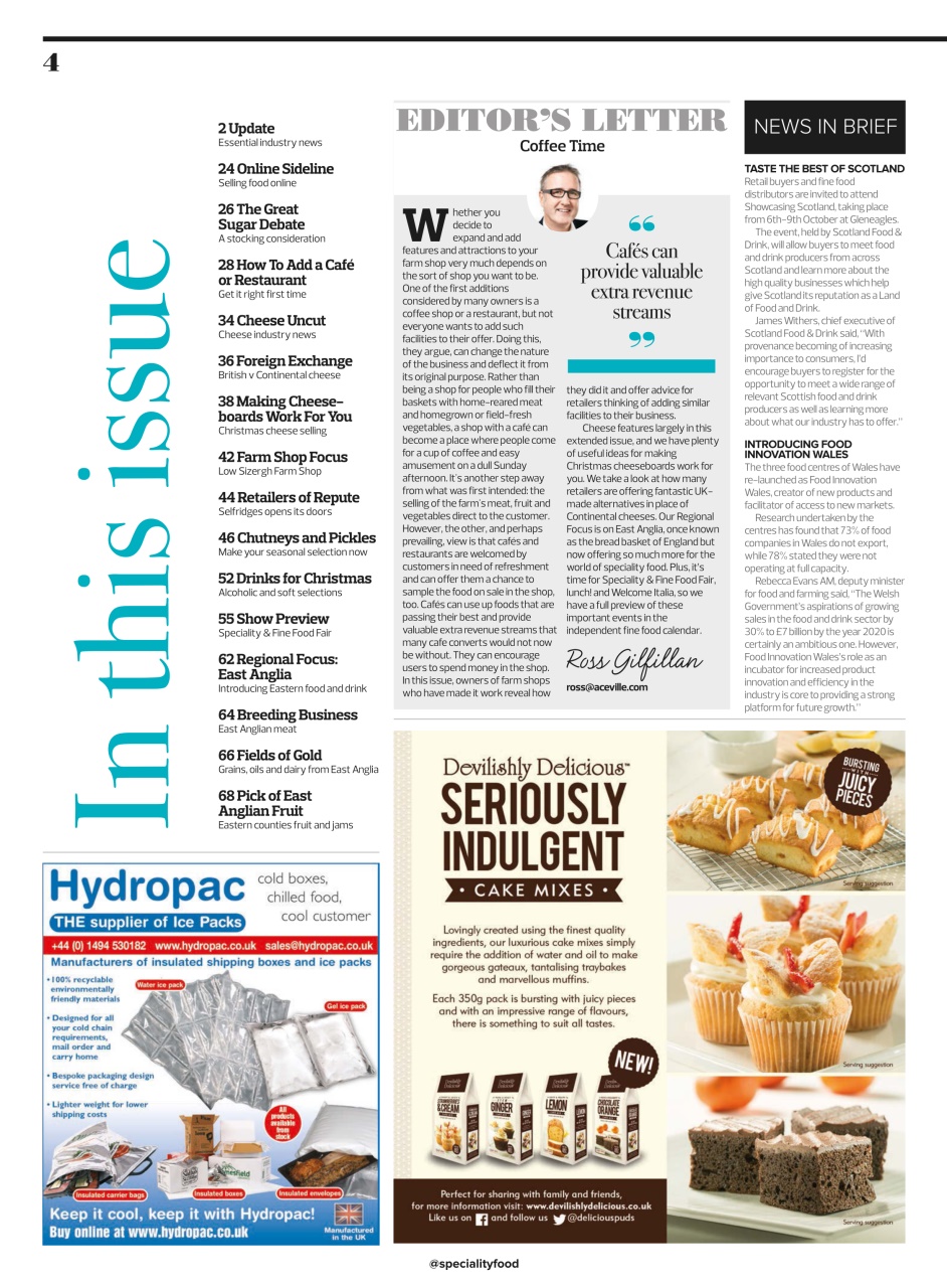 Speciality Food Preview Pages