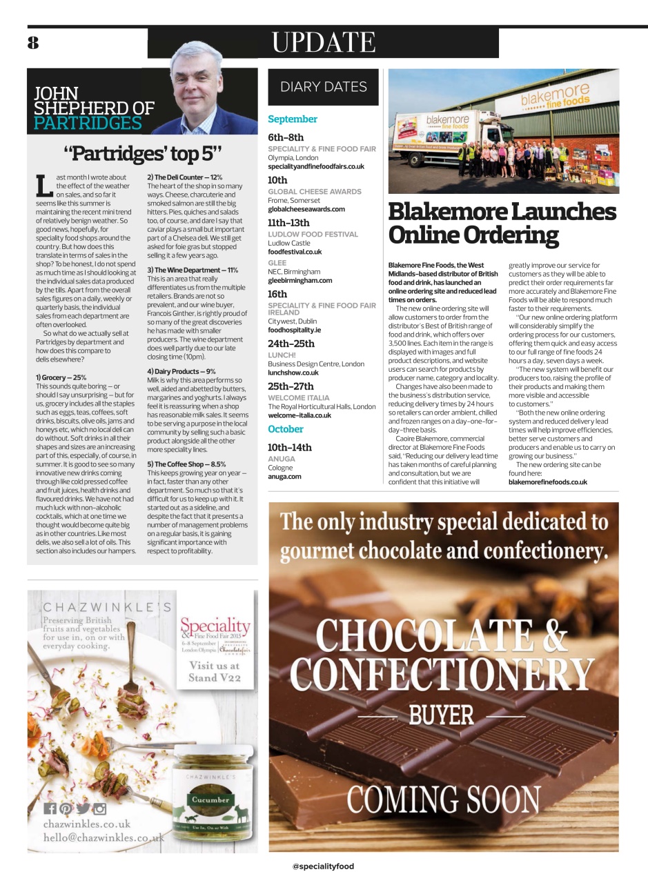 Speciality Food Preview Pages
