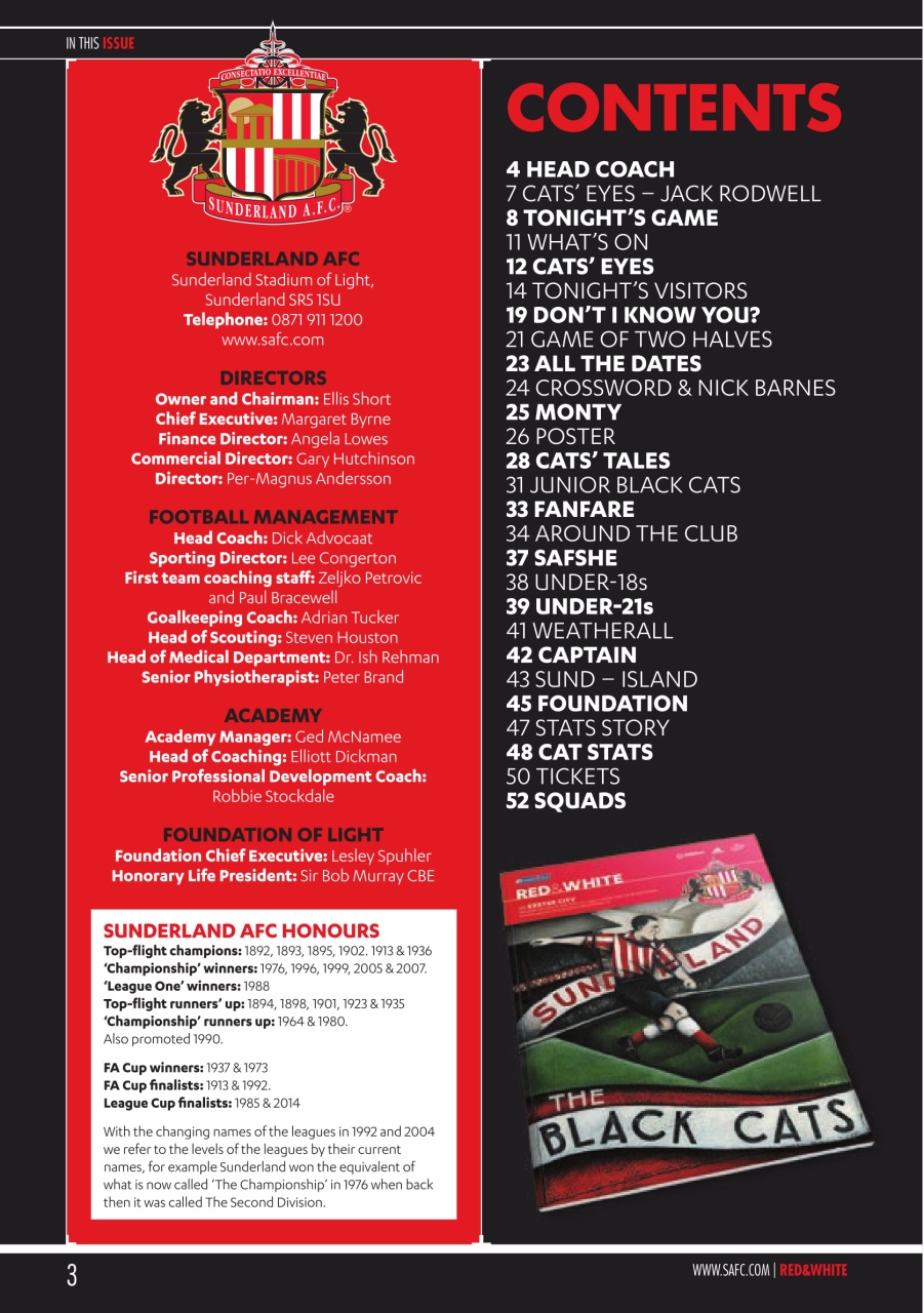 Sunderland FC Preview Pages