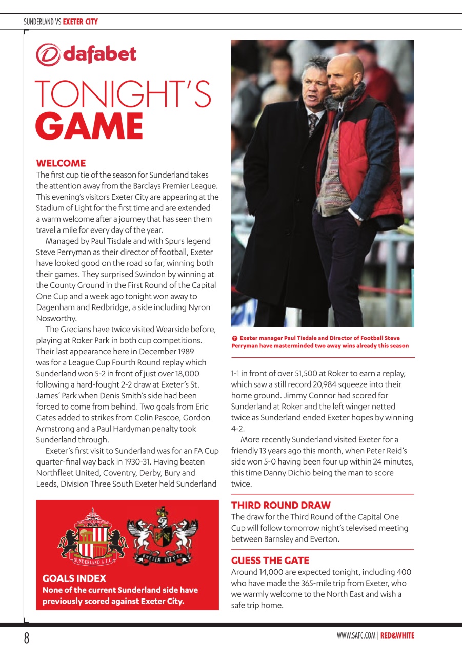 Sunderland FC Preview Pages