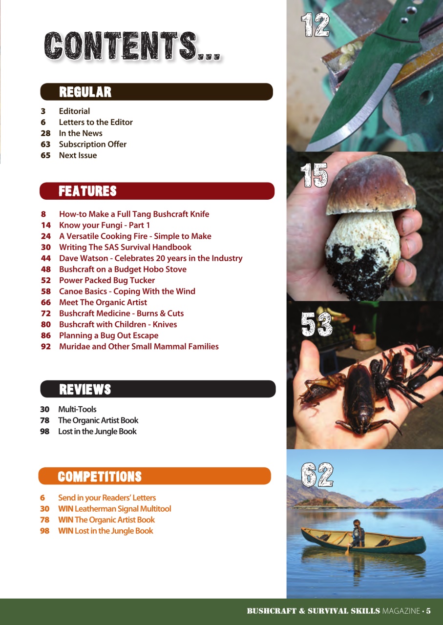 Bushcraft & Survival Skills Magazine Preview Pages