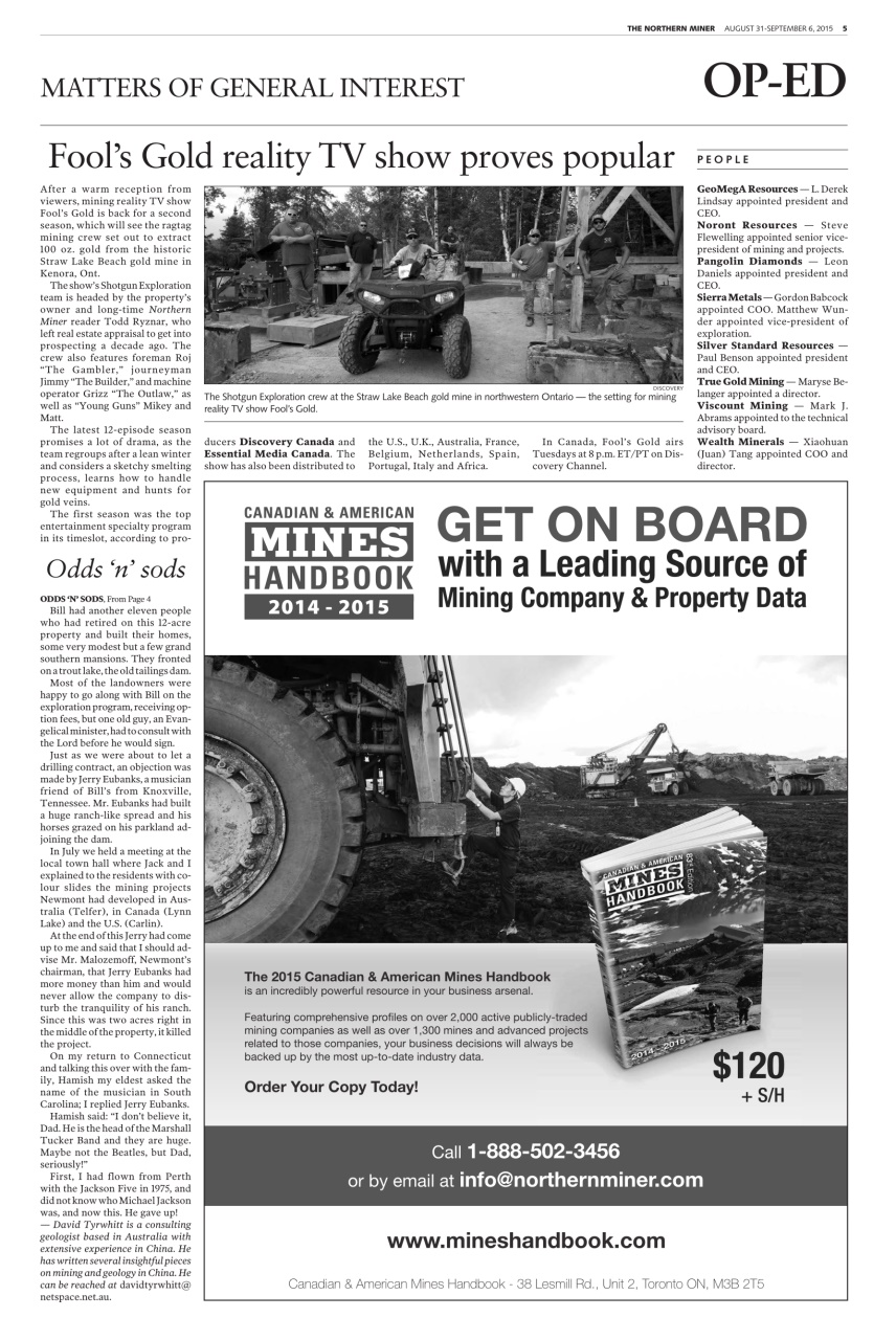 The Northern Miner Preview Pages